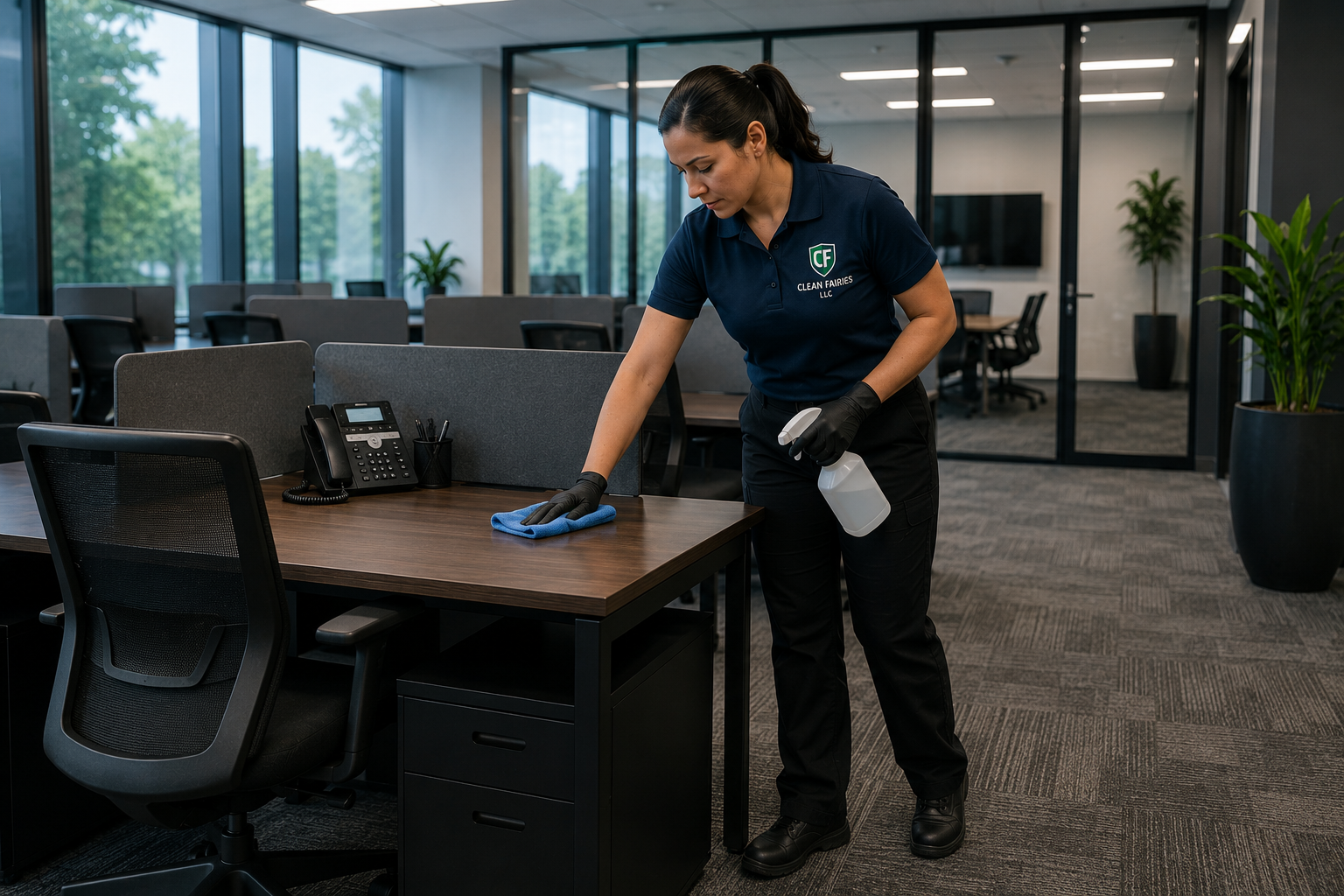 Commercial janitorial services for offices